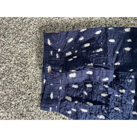 Women's Lane Bryant Size 28 Navy Blue Blouse NWT Boho Coastal Romantic Beachy - Picture 6 of 7